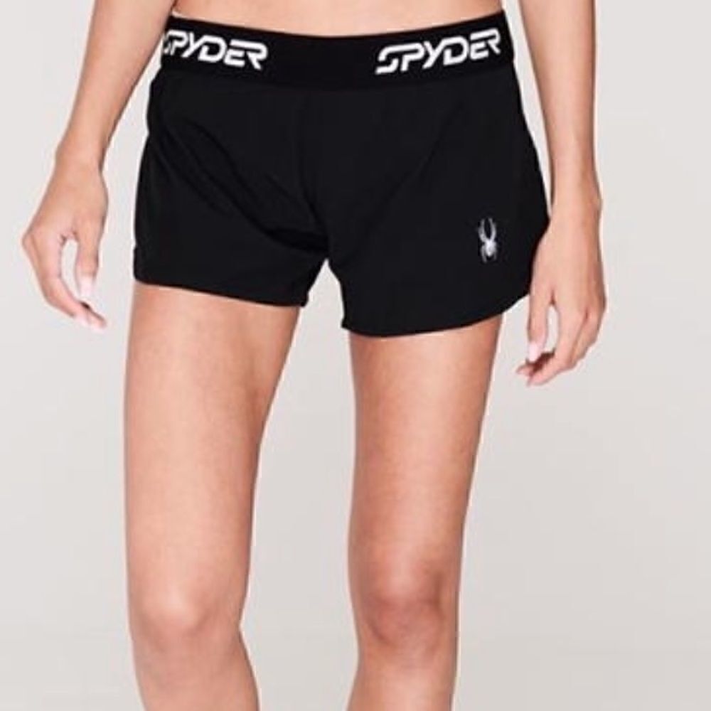 spyder vista running workout gym shorts black